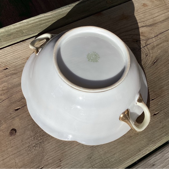 Nippon bowl, hand-painted, 7” in diameter, lovely floral pattern. Vintage. - Picture 8 of 10